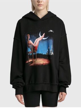 MISBHV Black Hoodie with Embossed Neck Label